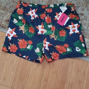 NWT Houston Astros Swim Trunks size large